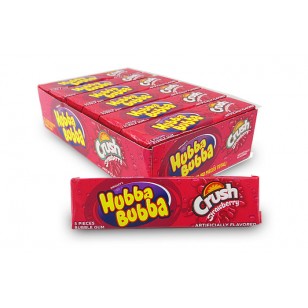 Wrigley's Hubba Bubba Crush Strawberry Bubble Gum American Sweets 40g 18x Wrigley's Hubba Bubba Crush Strawberry Bubble Gum American Sweets 40g 18x